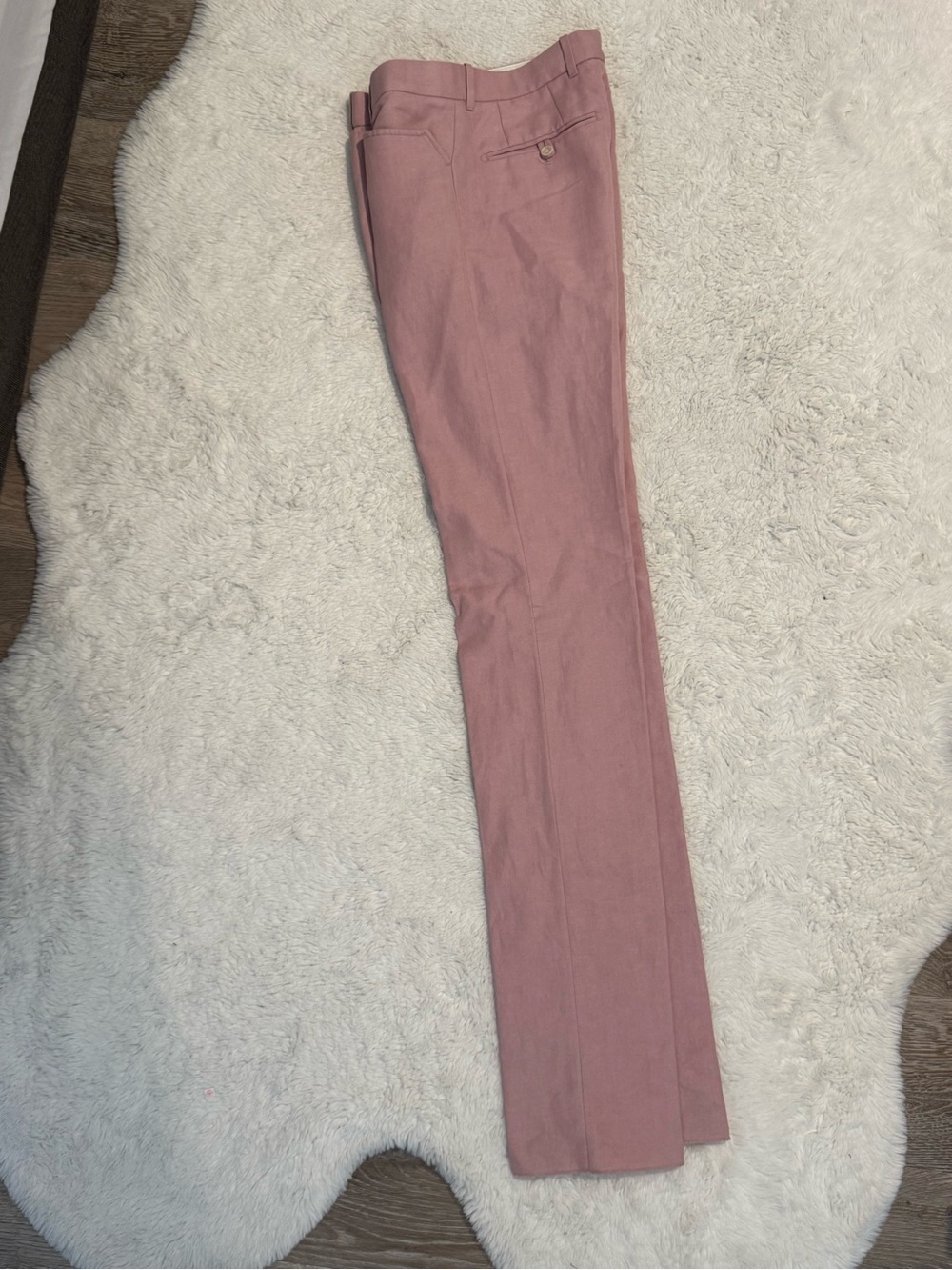 Tom Ford - Men’s Cotton Linen Pink Dress Pants